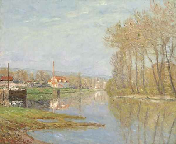 Soleil du mars, Port-Marly Oil Painting by Maxime Maufra