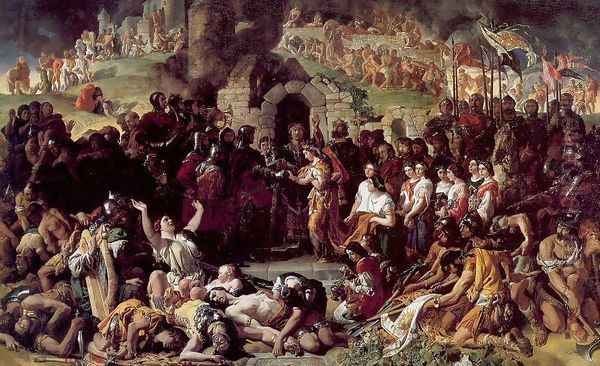 The Marriage of Strongbow and Aoife Oil Painting by Daniel Maclise