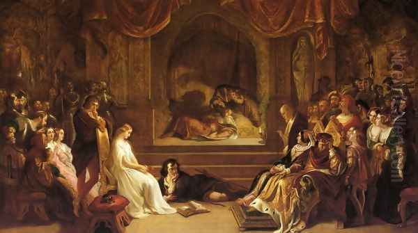 The Play Scene from Hamlet Oil Painting by Daniel Maclise