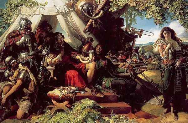 King Cophetua and the Beggarmaid Oil Painting by Daniel Maclise