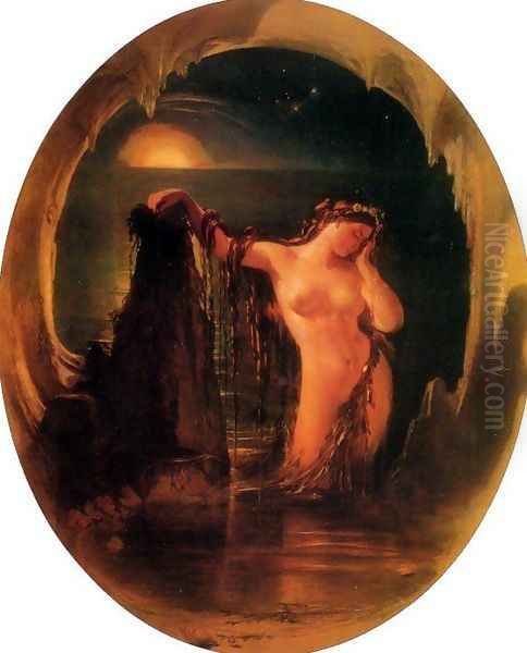 The Origin of the Harp Oil Painting by Daniel Maclise