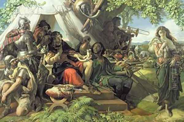 King Cophetua and the Beggar Maid Oil Painting by Daniel Maclise