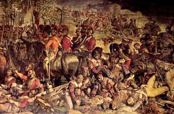 The Meeting of Wellington and Blucher after Waterloo 3 Oil Painting by Daniel Maclise