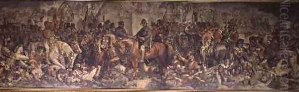 The Meeting of Wellington and Blucher after Waterloo 2 Oil Painting by Daniel Maclise