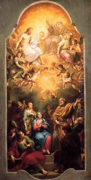 Descent of the Holy Spirit Oil Painting by Anton Raphael Mengs