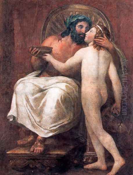 Jupiter kisses Ganimede Oil Painting by Anton Raphael Mengs