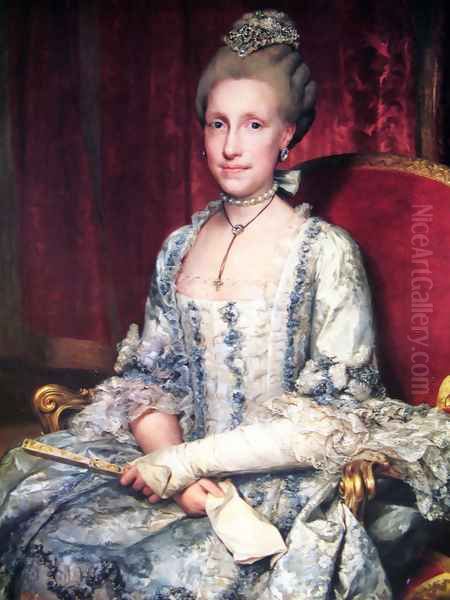 Maria Luisa de Borbón, Grand Duchess of Tuscany, after Empress Oil Painting by Anton Raphael Mengs