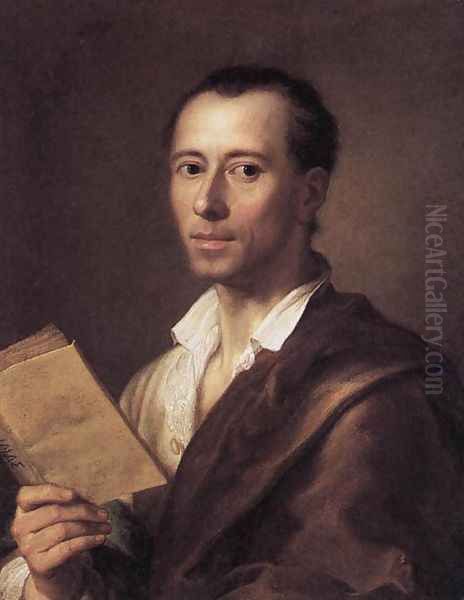 Portrait of Johann Joachim Winckelman 1761-62 Oil Painting by Anton Raphael Mengs