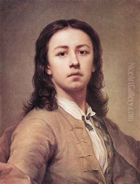 Self-Portrait 1744 Oil Painting by Anton Raphael Mengs