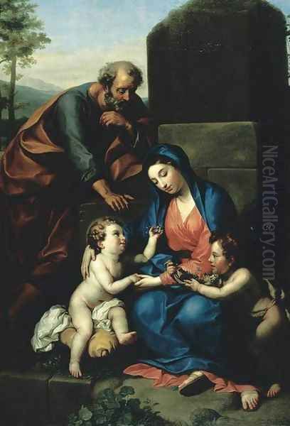 The Holy Family with the Infant St John the Baptist 1763 Oil Painting by Anton Raphael Mengs