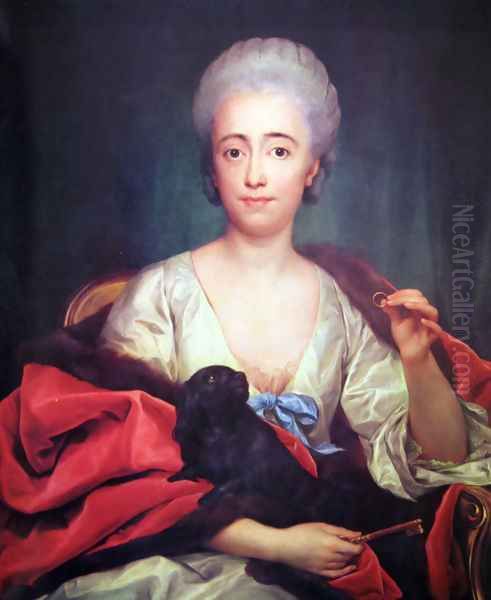 Mariana de Silva y Sarmiento, Duchess of Huescar Oil Painting by Anton Raphael Mengs