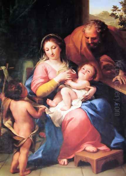 Holy family Oil Painting by Anton Raphael Mengs