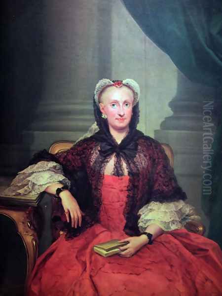 The Queen Mary Amalia of Saxony Oil Painting by Anton Raphael Mengs