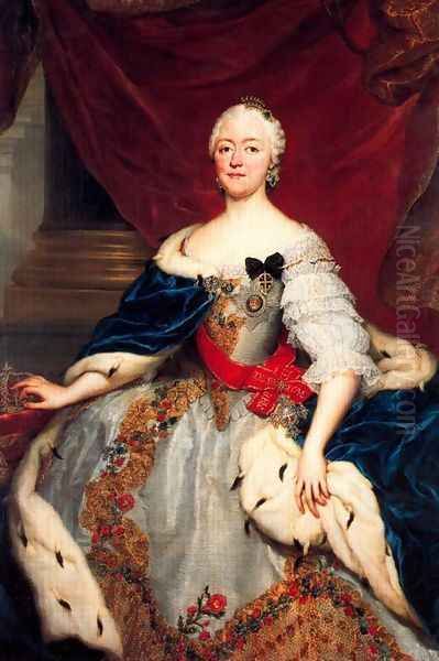 Portrait of Mary Antoni Walpurgis Symphorosa of Bavaria, hereditary Princess Oil Painting by Anton Raphael Mengs