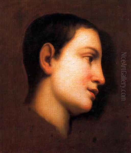 Head of a child's profile Oil Painting by Anton Raphael Mengs