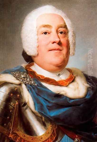 Frederick Augustus II, Elector of Saxony and king of Poland Oil Painting by Anton Raphael Mengs