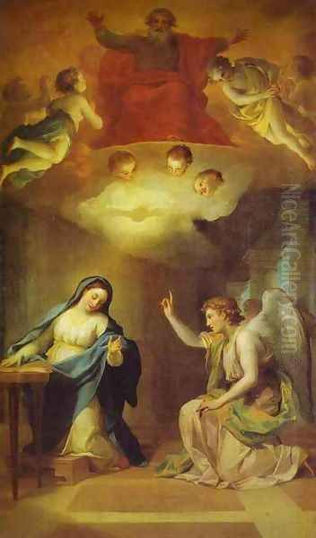 Annunciation Oil Painting by Anton Raphael Mengs