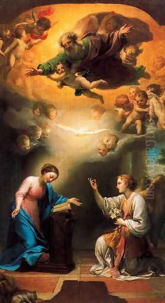 Annunciation 2 Oil Painting by Anton Raphael Mengs