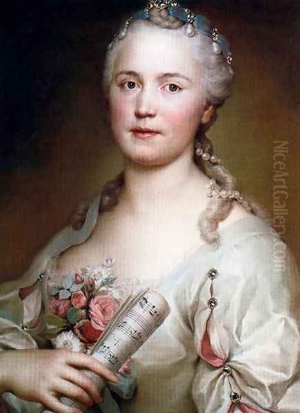 Catherina Regina Mingotti Oil Painting by Anton Raphael Mengs