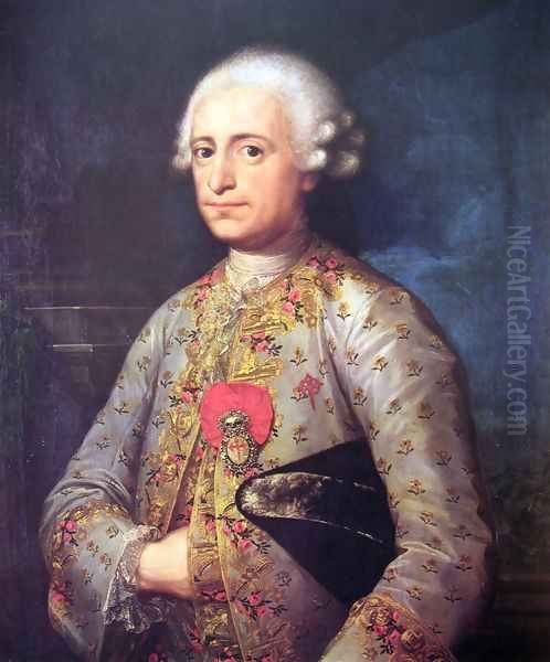 Jose Maria Joaquin de Silva y Sarmiento, IX Marquis of Santa Cruz Oil Painting by Anton Raphael Mengs