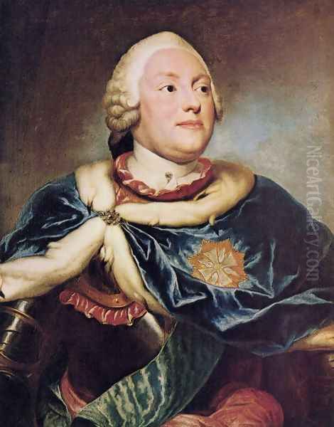 Portrait of Prince Elector Frederic Christian of Saxony Oil Painting by Anton Raphael Mengs