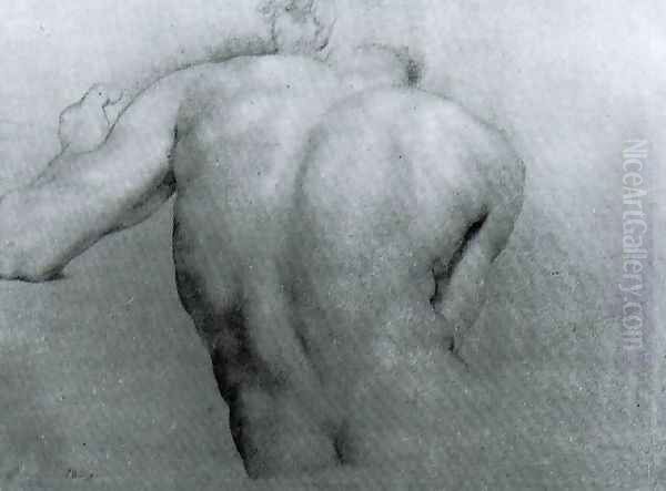 Study of a back for Apoteosi of Hercules Oil Painting by Anton Raphael Mengs