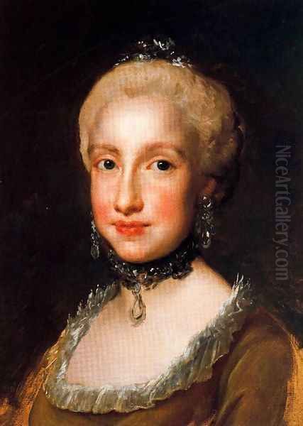 Infanta Maria Luisa de Borbón Oil Painting by Anton Raphael Mengs