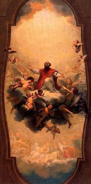 Glory of St Eusebius 2 Oil Painting by Anton Raphael Mengs