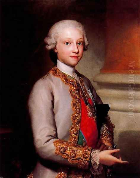 Infante Don Gabriel de Borbón Oil Painting by Anton Raphael Mengs