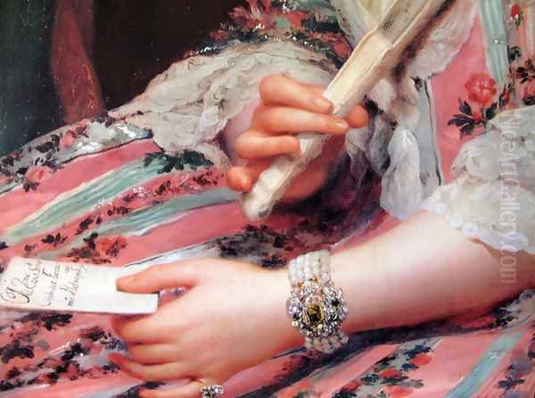 Maria Francisca Pignatelli and Gonzaga Duchess of Medinaceli (detail) Oil Painting by Anton Raphael Mengs