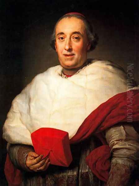 Portrait of Cardinal Francisco Xavierio de Zelada Oil Painting by Anton Raphael Mengs