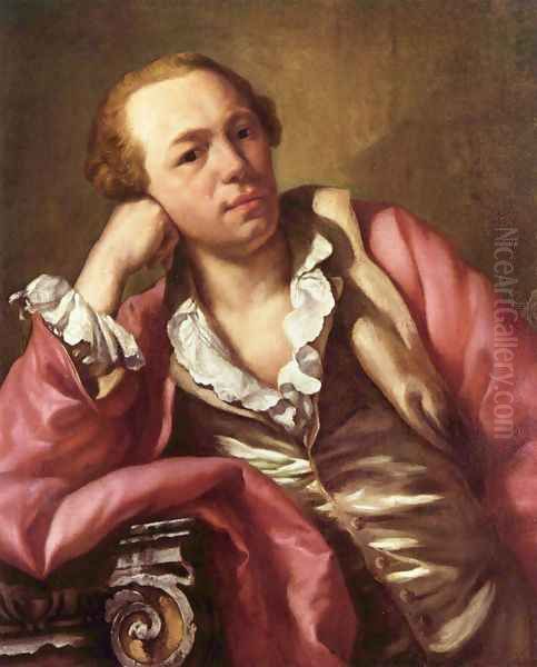 Portrait of an architect Oil Painting by Anton Raphael Mengs