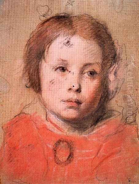 Study for the portrait of a girl Oil Painting by Anton Raphael Mengs