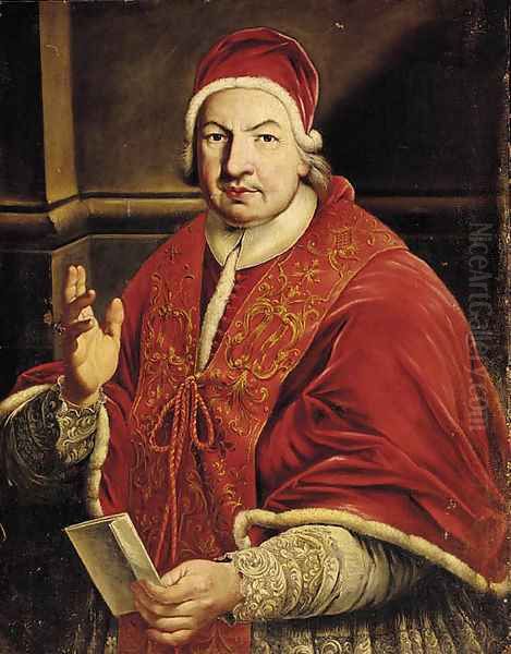 Portrait of Pope Benedetto XIV Oil Painting by Anton Raphael Mengs