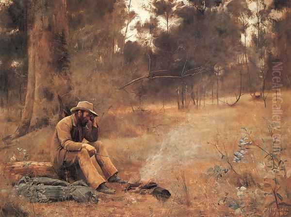 Down on his Luck Oil Painting by Frederick McCubbin