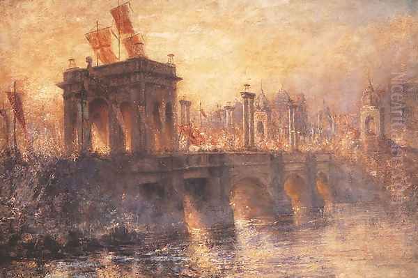 Princes Bridge Oil Painting by Frederick McCubbin