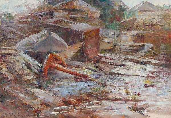 Shipyards, Williamstown Oil Painting by Frederick McCubbin