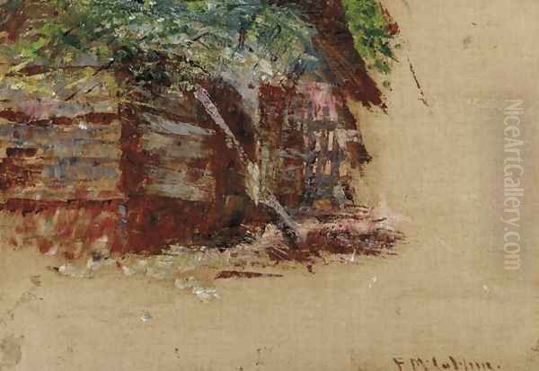 Country Cottage Oil Painting by Frederick McCubbin