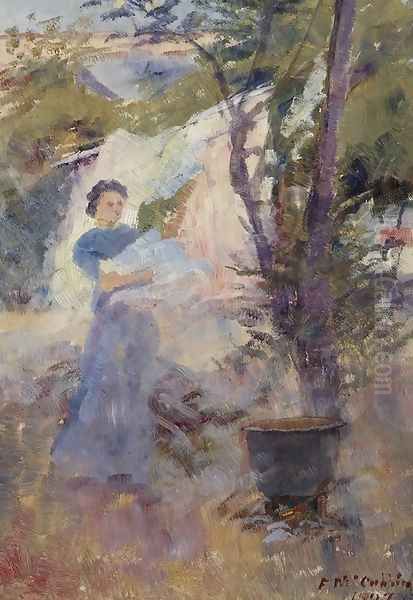 Washing Day, Brighton Oil Painting by Frederick McCubbin