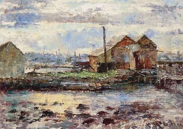 Study for Williamstown Landscape Oil Painting by Frederick McCubbin