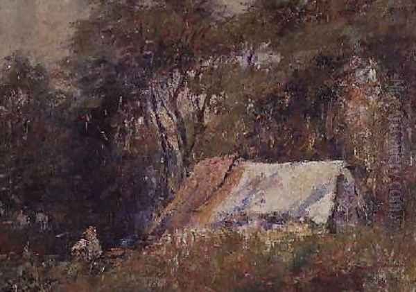 A Camp in the Bush Macedon Oil Painting by Frederick McCubbin