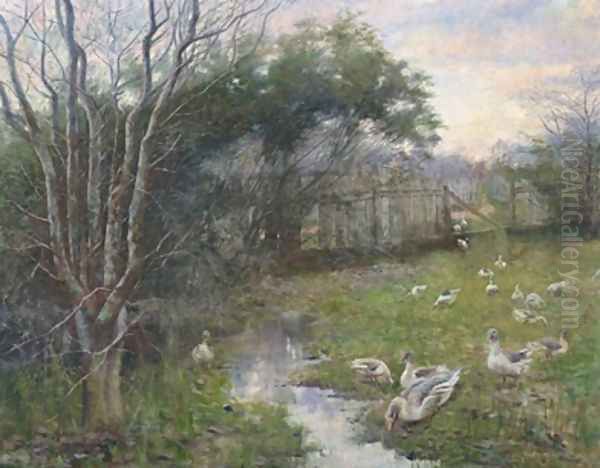 A Winter Evening 1897 Oil Painting by Frederick McCubbin