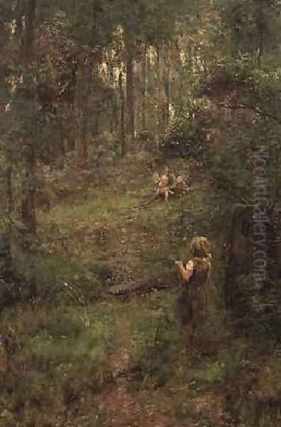 What the Little Girl Saw in the Bush 1904 Oil Painting by Frederick McCubbin