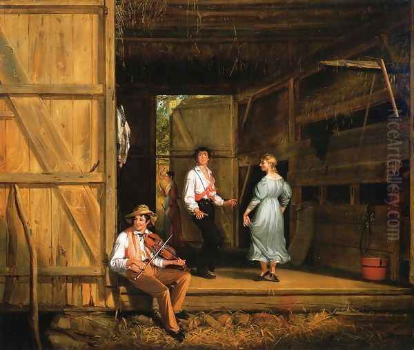 Dancing on the Barn Floor Oil Painting by William Sidney Mount