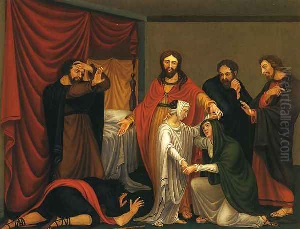 Christ Raising the Daughter of Jairus Oil Painting by William Sidney Mount