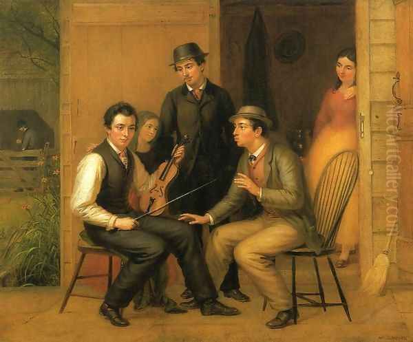 Catching the Tune Oil Painting by William Sidney Mount