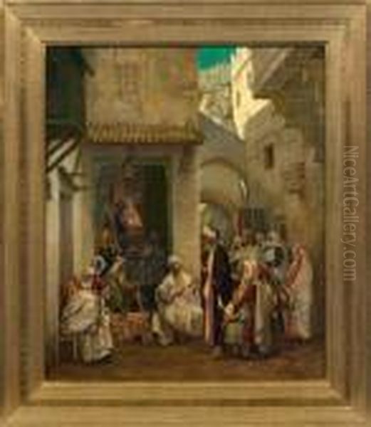 Orientalische Strasenszene Oil Painting by Jean-Leon Gerome