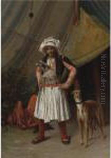 A Bashi-bazouk And His Dog Oil Painting by Jean-Leon Gerome