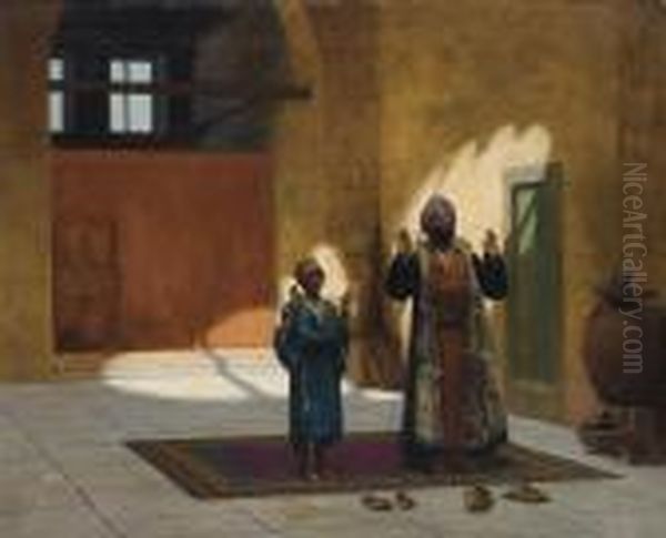 Scene De Priere Oil Painting by Jean-Leon Gerome