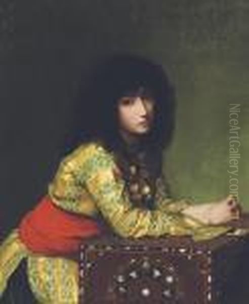 Jeune Fille Egyptienne: Egyptian Girl Oil Painting by Jean-Leon Gerome